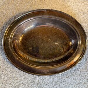 Vintage Academy Silver on Copper Platter‎ Serving Tray 102 Oval Cottagecore
